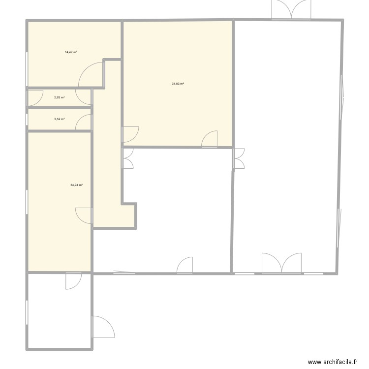 chiconi. Plan de 5 pièces et 91 m2