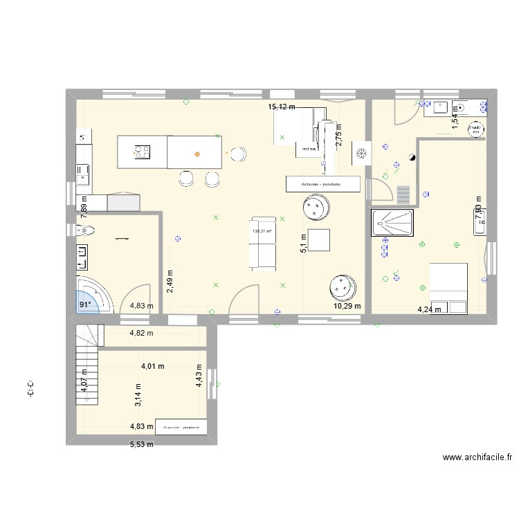 MARTIGNAS 10 essai VALY 3. Plan de 1 pièce et 139 m2
