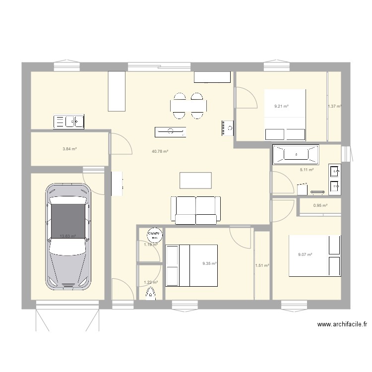 maison 1. Plan de 0 pièce et 0 m2