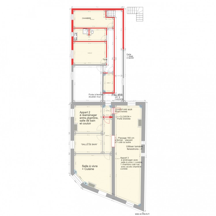 Projet 3 etage. Plan de 0 pièce et 0 m2