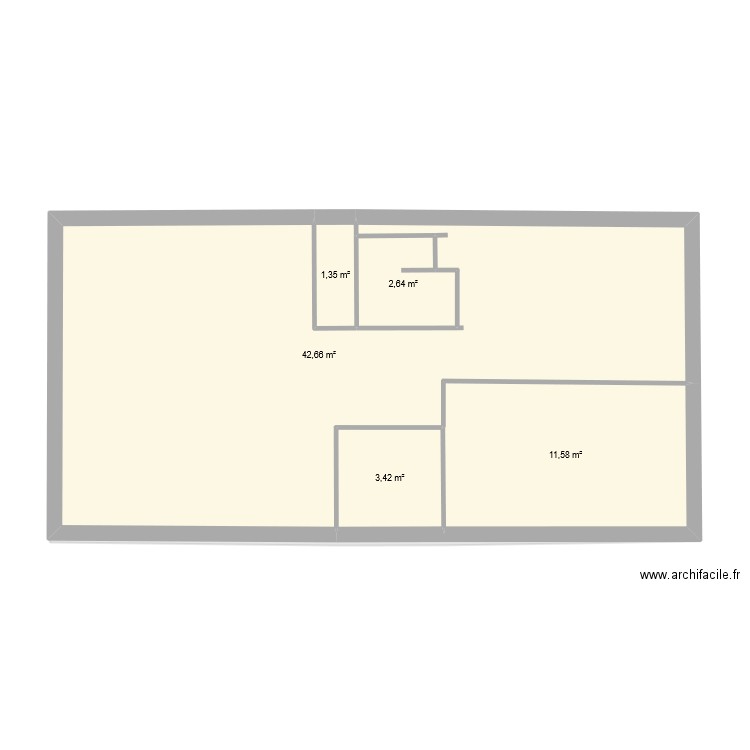 BENTOUNES . Plan de 17 pièces et 154 m2