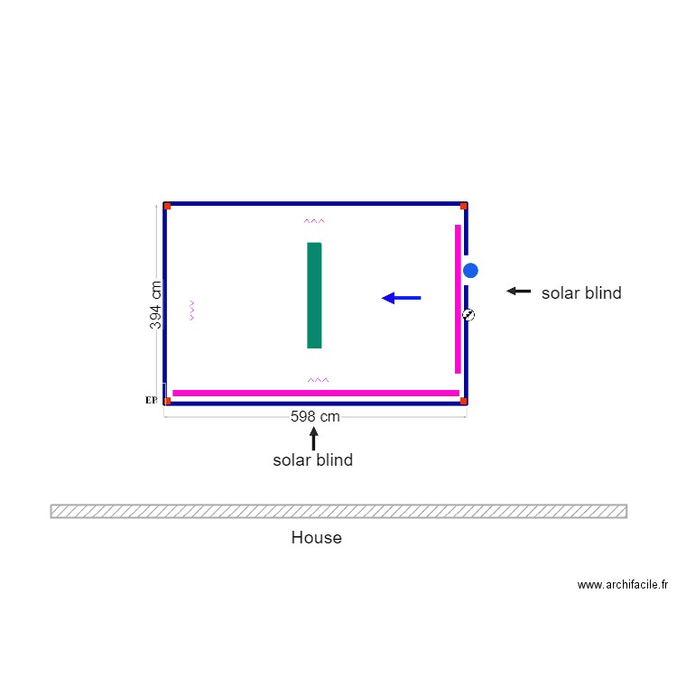 Fabian- Vale de Lobo blinds. Plan de 1 pièce et 23 m2