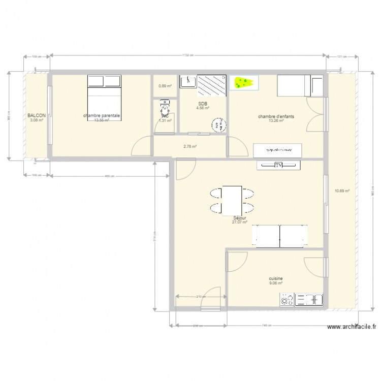 plan cheneaux. Plan de 0 pièce et 0 m2