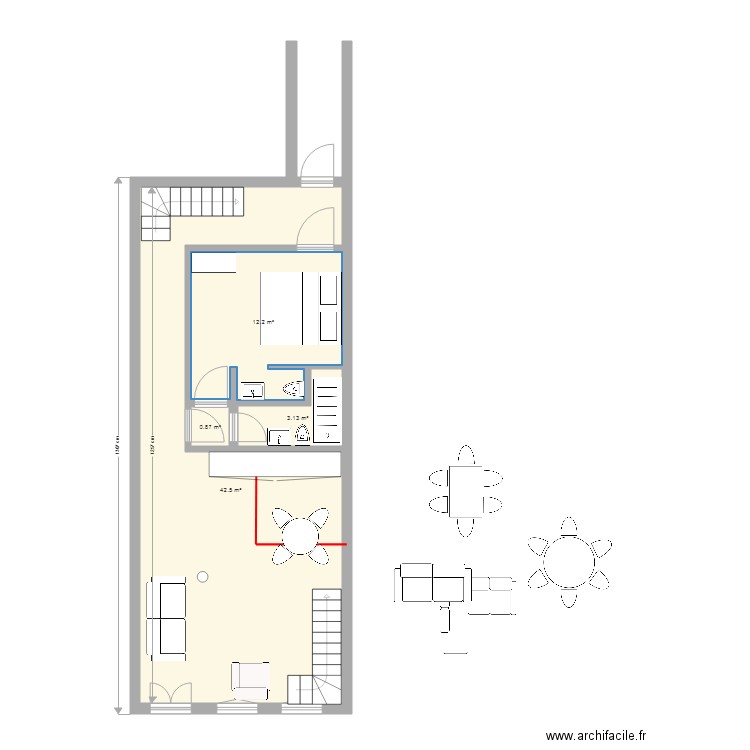 ancienne. Plan de 0 pièce et 0 m2