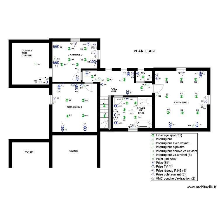 Plan Etage Olivier Delvaux. Plan de 0 pièce et 0 m2