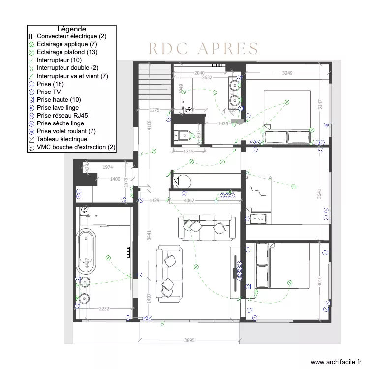 Plan électrique Romain et Laure RDC V3. Plan de Plan électrique Romain et Laure RDC V3. Plan de