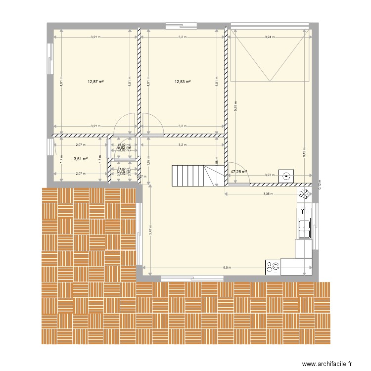 GRANGE avec Terrasse V1. Plan de 0 pièce et 0 m2