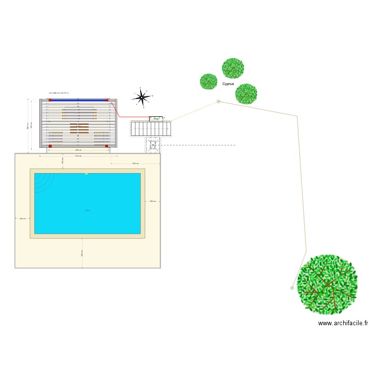 Piscine Pergola. Plan de 0 pièce et 0 m2