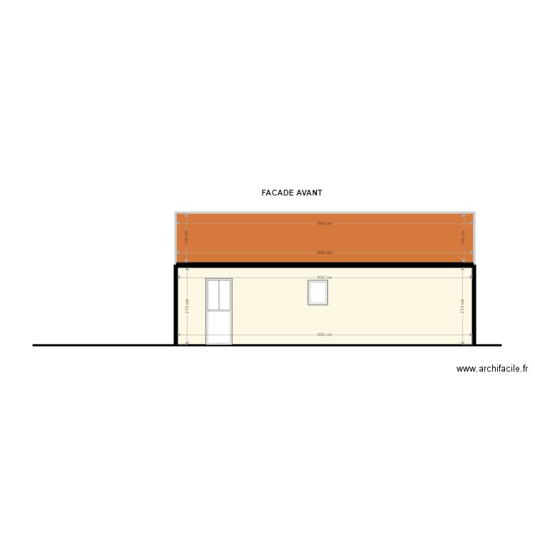 facade Orouet existante. Plan de 0 pièce et 0 m2