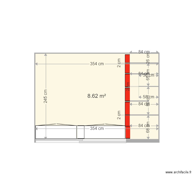 plan bureau achille. Plan de 0 pièce et 0 m2