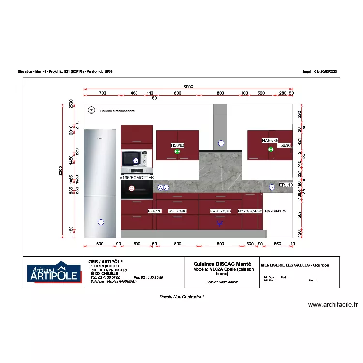 Cuisine gourdon. Plan de 