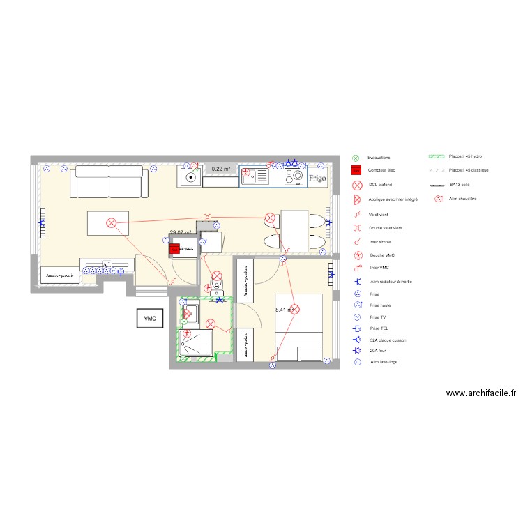 Commandant 2e etage ELEC. Plan de 0 pièce et 0 m2