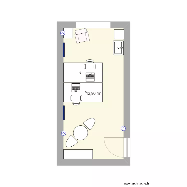 bureau 0.17. Plan de 