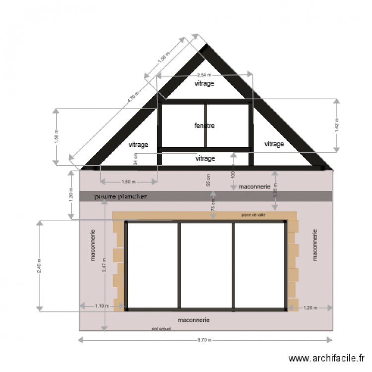 Pignon Sud Coat Carrec 3. Plan de 0 pièce et 0 m2