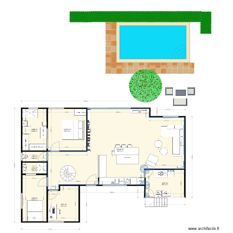 beaume COTES RDC. Plan de 0 pièce et 0 m2