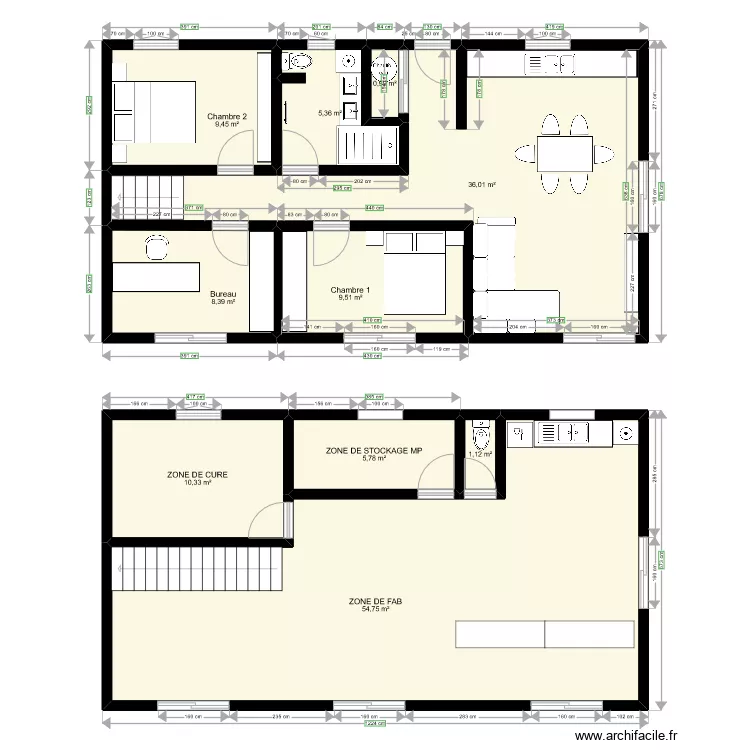 PLAN_ATELIER-MAISON_VIDOU. Plan de 