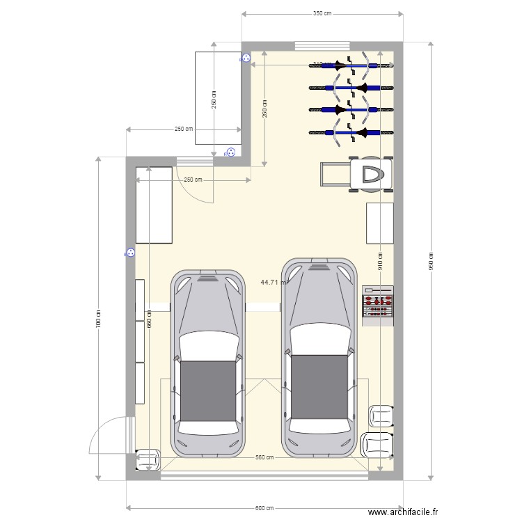 Garage Variante 1 GH Test. Plan de 0 pièce et 0 m2