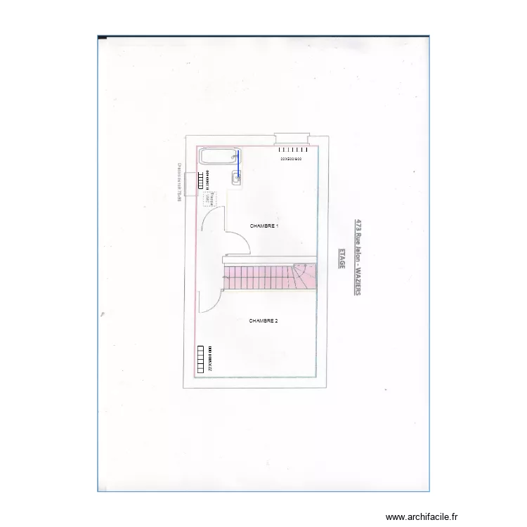 473  jalon waziers 1 etage . Plan de 