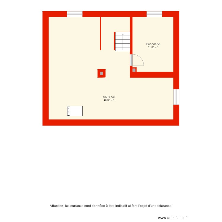 BI 6142 sous sol non côté. Plan de 0 pièce et 0 m2