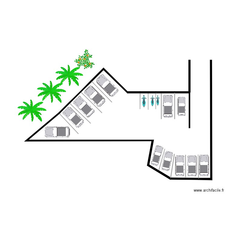 Parking SPAA. Plan de 0 pièce et 0 m2