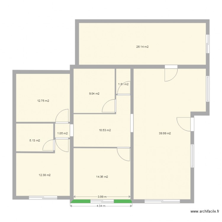 maison vierge. Plan de 0 pièce et 0 m2