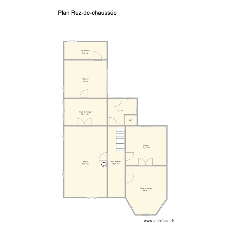 Plan RDC . Plan de 0 pièce et 0 m2