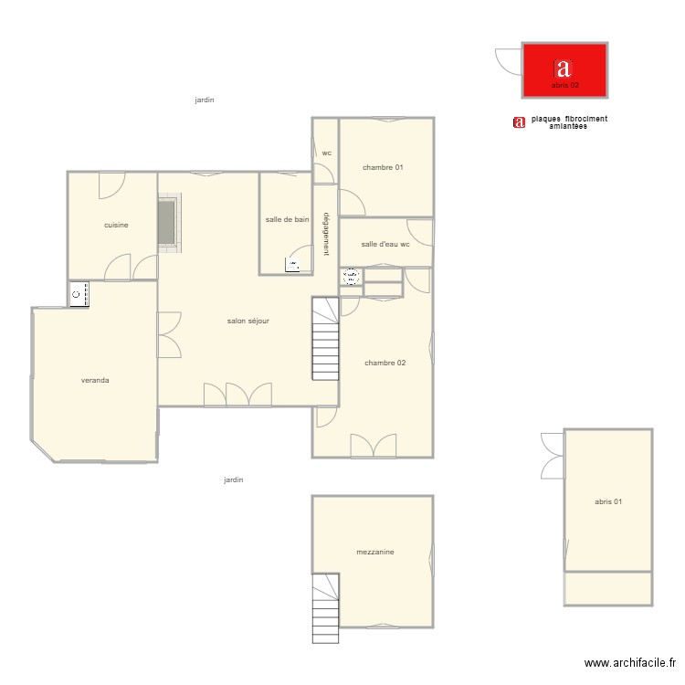 sci eden roc am. Plan de 17 pièces et 132 m2