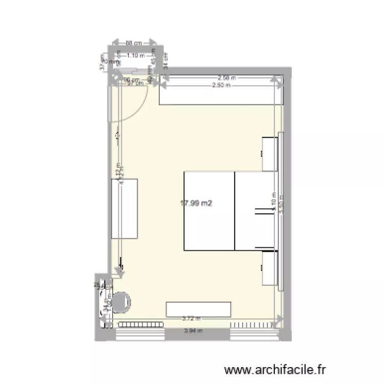 projet chambre 2. Plan de 