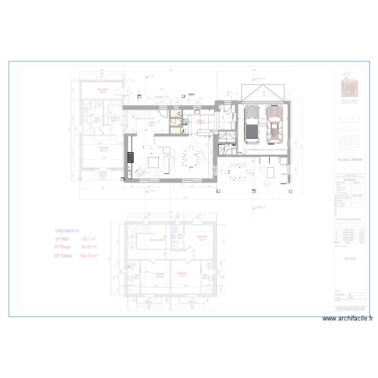 cuisine  préférée avec cotations. Plan de 0 pièce et 0 m2