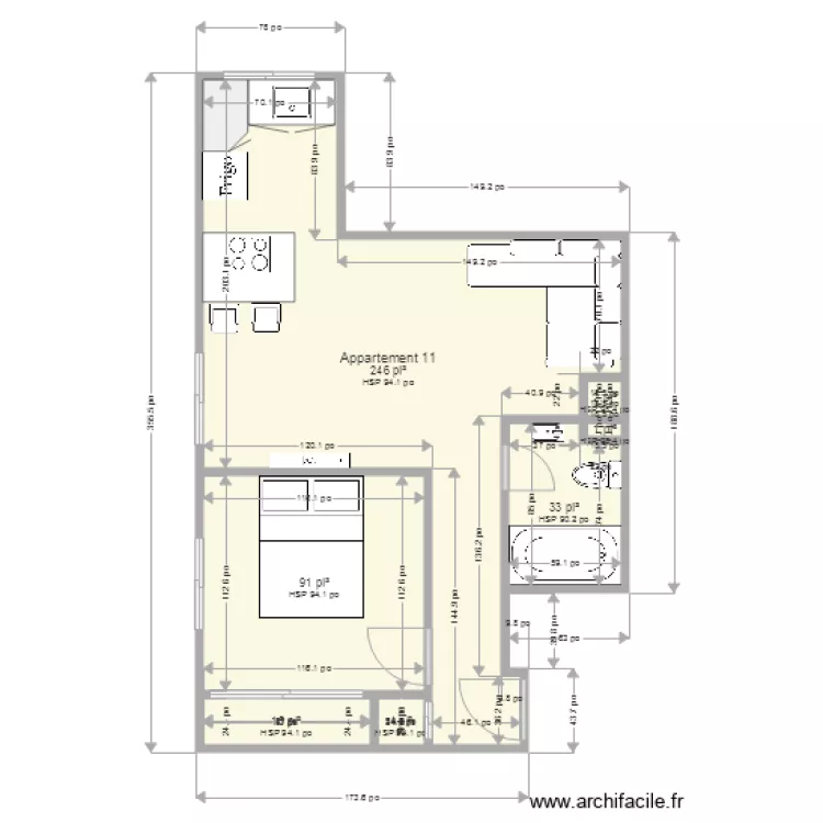 Appartement 11. Plan de 
