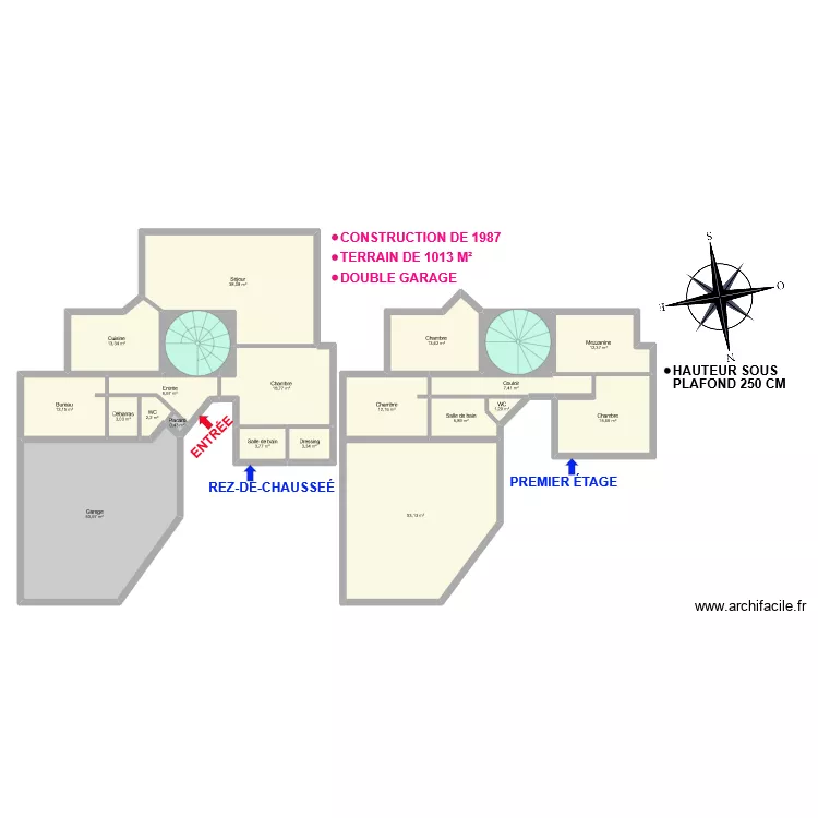 Blandin maison. Plan de 