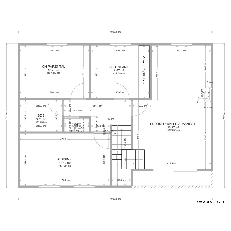 PROJET EHNIA PREMIER ETAGE. Plan de 0 pièce et 0 m2