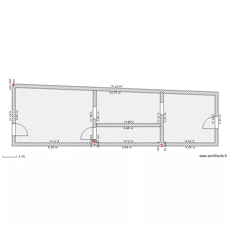 Maison Val pi&egrave;ces. Plan de 