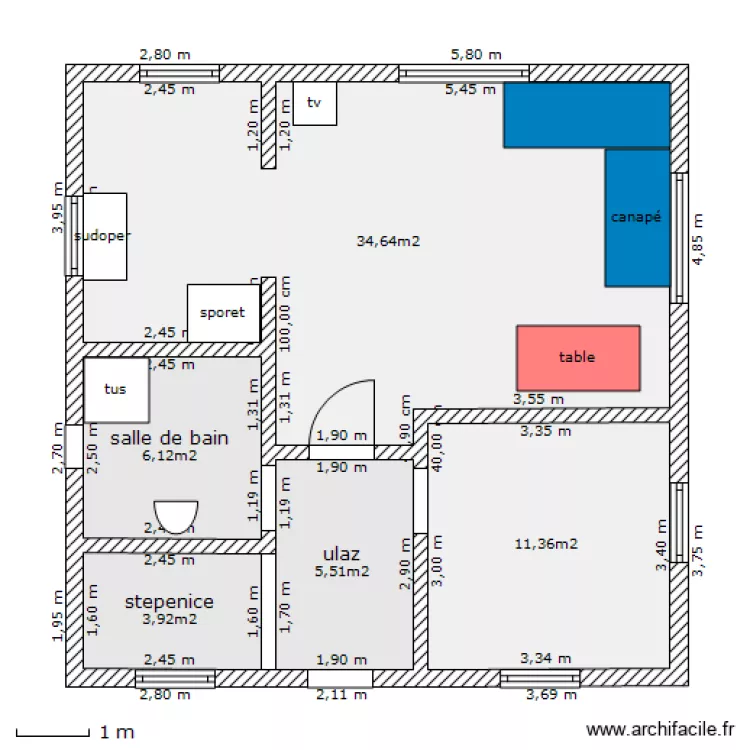 maison &agrave; l'&eacute;tranger brique 25. Plan de 