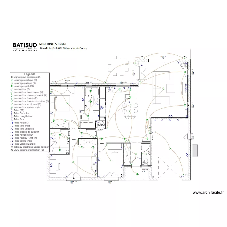 Plan Elec Binois. Plan de Plan Elec Binois. Plan de