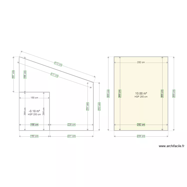 chambre . Plan de 