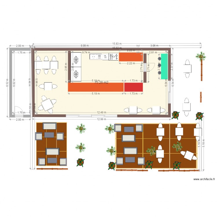 4 SAISONS STRUCTURE 1b ss toile 1. Plan de 0 pièce et 0 m2