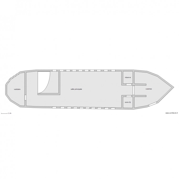 bateau intérieur. Plan de 0 pièce et 0 m2