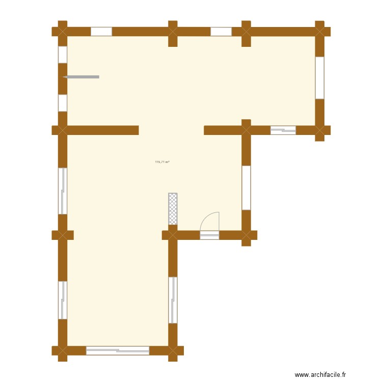 Plan Type centre équestre : vierge. Plan de 1 pièce et 116 m2