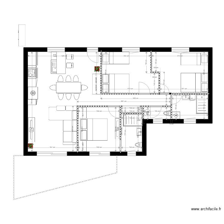 la madrague a Alexandra etage modif 4 alex. Plan de 0 pièce et 0 m2