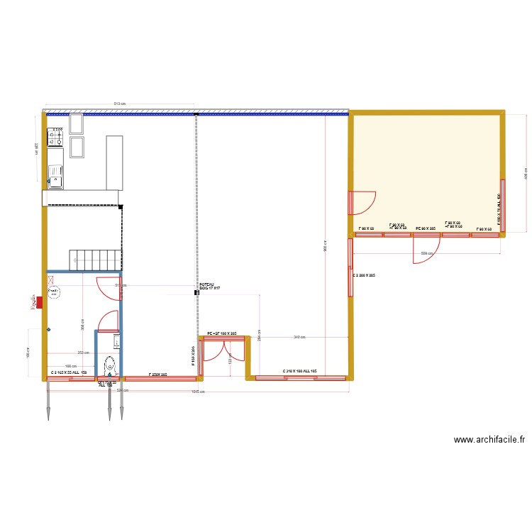 MAK MILON 2  ETAT ACTUEL PROJET. Plan de 0 pièce et 0 m2