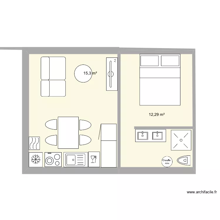 projet 30m2. Plan de 