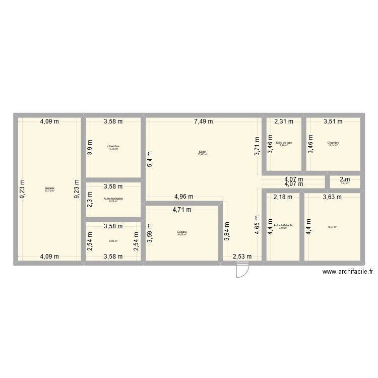 plan jessy2. Plan de 11 pièces et 187 m2