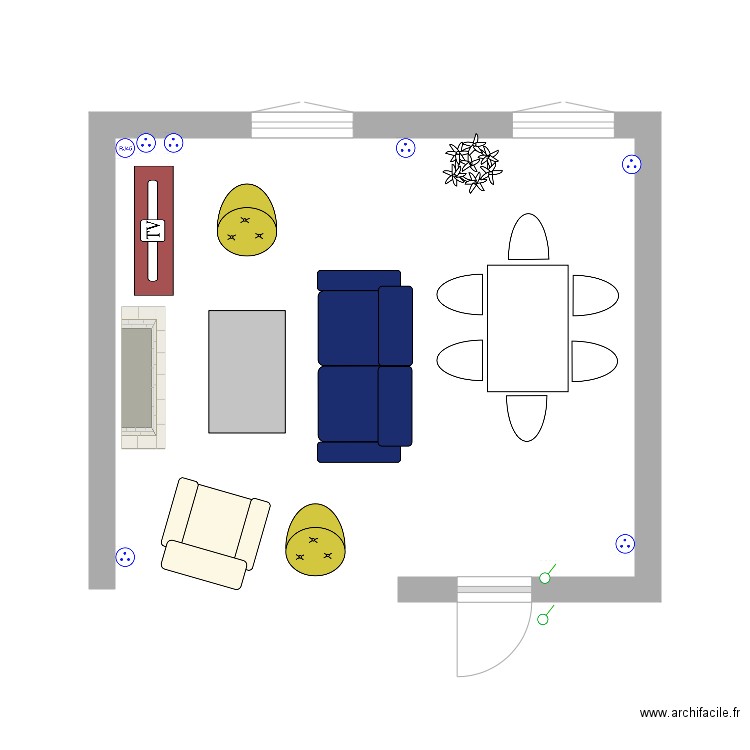 SALON. Plan de 0 pièce et 0 m2