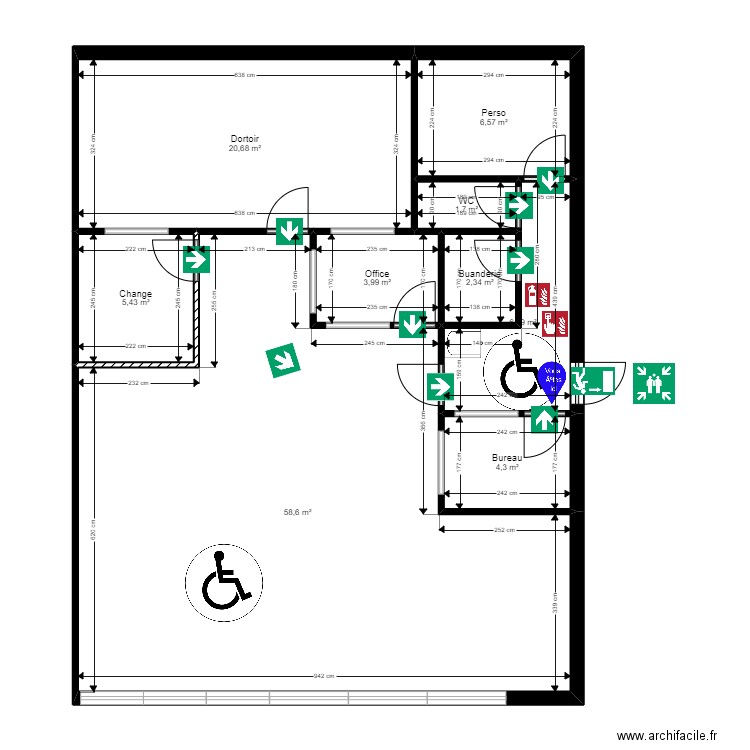 Mennecy Projet Jordan evac Mennecy2. Plan de 9 pièces et 110 m2