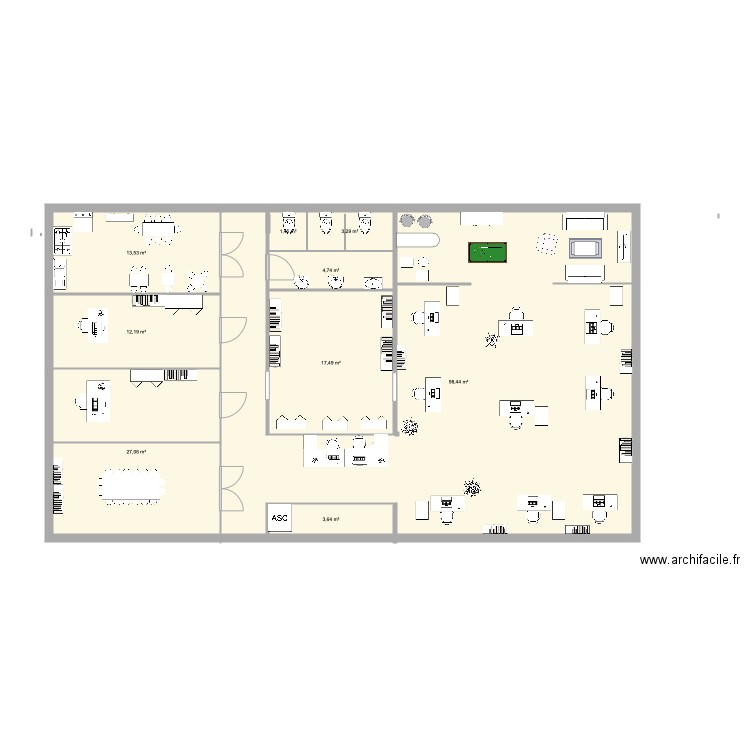 openspace. Plan de 0 pièce et 0 m2