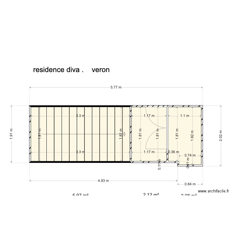 divia veron. Plan de 0 pièce et 0 m2