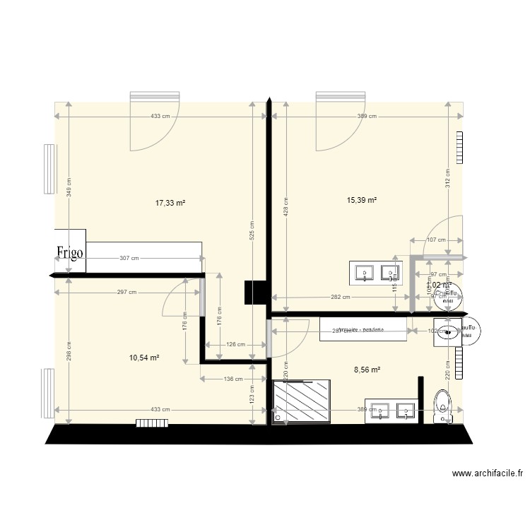 maison appartement plan plomberie. Plan de 0 pièce et 0 m2