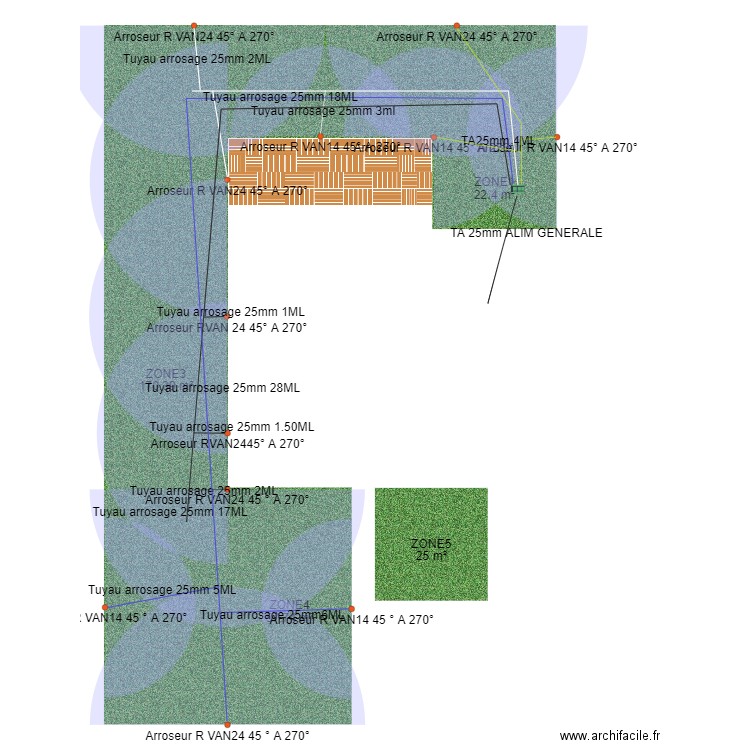 arrosage ponthierry. Plan de 0 pièce et 0 m2