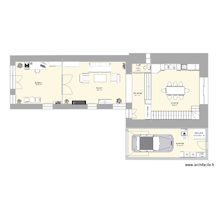 Bourg 14. Plan de 35 pièces et 338 m2